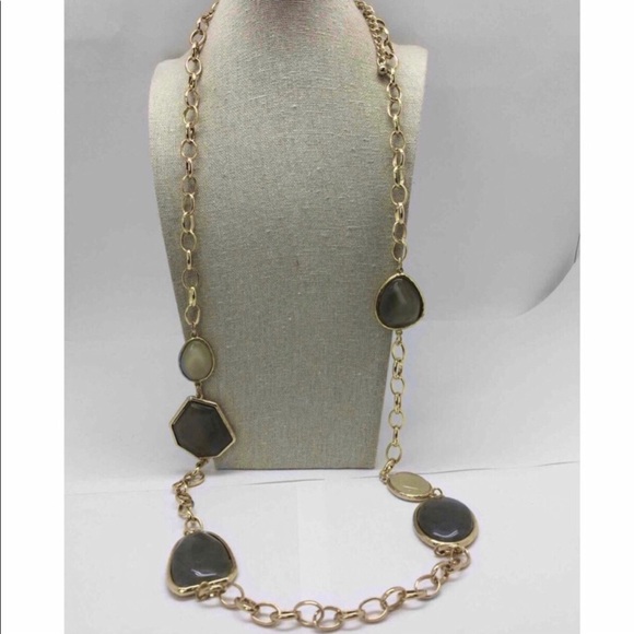Chico's “Megan” Long Chalcedony Link Necklace - Picture 4 of 16
